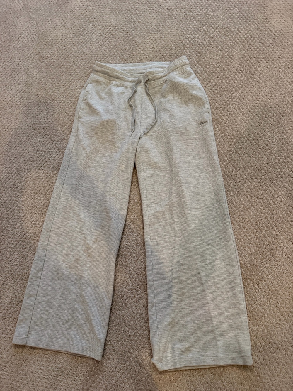 Aritzia Tna light grey waffle sweatpants